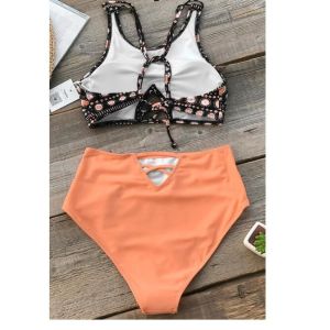 ORANGE BOHO TANK BIKINI