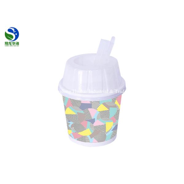 10oz Paper Ice Cream Cups Food Grade Disposable Ice Cream Bowls With Lids
