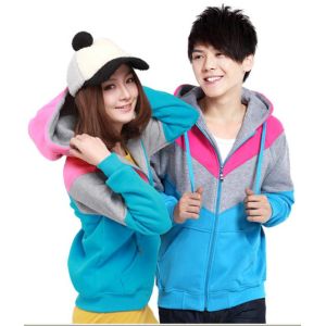 Zip-up Hoodies Sweatshirts , Couple Clothes , Blue Anti-Wrinkle