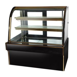 Wholesale single curved glass cake refrigerated showcase counter top chiller