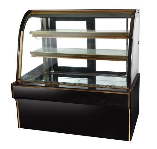 Wholesale single curved glass cake refrigerated showcase counter top chiller