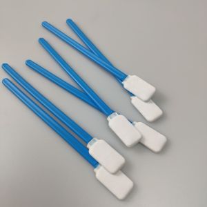 125mm Flat Paddle Head Polyester Swabs For Inkjet Printer Cleaning