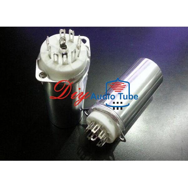 Multi Pins Vacuum Tube Sockets Ceramic Material With Aluminum Shield For 6DJ8