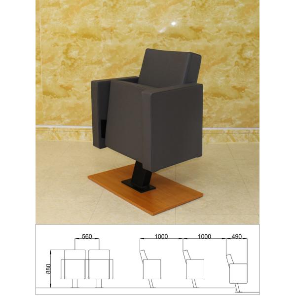 Buy Collapsible Black Folding Cinema Seats Movie Chairs With Aluminum Leg High Density at wholesale prices
