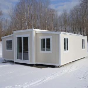 Expandable Container House Steel Frame Structure With EPS / Rock Wool Sandwich