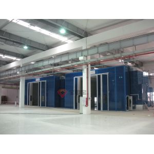 Industrial Paint Room With Efficient Fan Painting Line Spray Paint Booth