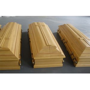 Quality Portugal style coffin , high gloss lacquer paulownia wooden coffins for sale