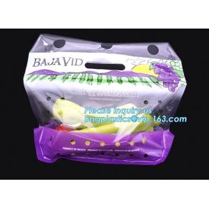 Fruit packaging moistureproof custom slider lock zipper bag, Transparent PVC