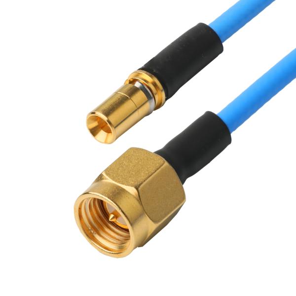 Buy RF connector Low PIM Coaxial Cable Assemblies Flexible TFT-5G-402 Double Shielded With Blue FEP Jacket at wholesale prices