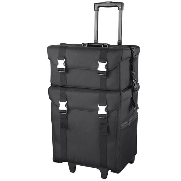 oxford cloth makeup beauty case with wheel big capacity