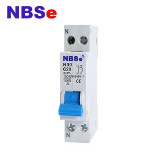 NBSe N30 Miniature circuit breakers up to 32 A (6 kA), 1+N-pole, in 1 module
