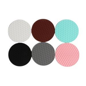 Quality Non-Slip Deep Grooved Silicone Coaster Pad Mat Heat Resistant for Table Decoration for sale