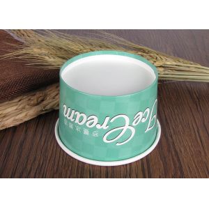 Single Wall Branded Ice Cream Cups Disposable With Eco Freindly Materials