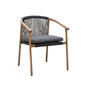China 760mm Height 630mm Depth Wicker High Back Chair Aluminium Frames on sale