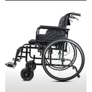 Paralyzed Elderly Patient Transfer Wheelchair 150kg Load Thickened Widened Frame