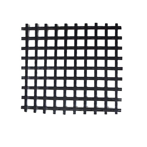 Buy High Tensile Strength At 2%  5% Strain Flexibility 200-50KN/M Knitted PET Geogrid Steep Slope Reinforcement at wholesale prices