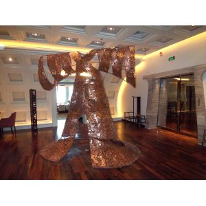 Stainless steel landscape sculpture