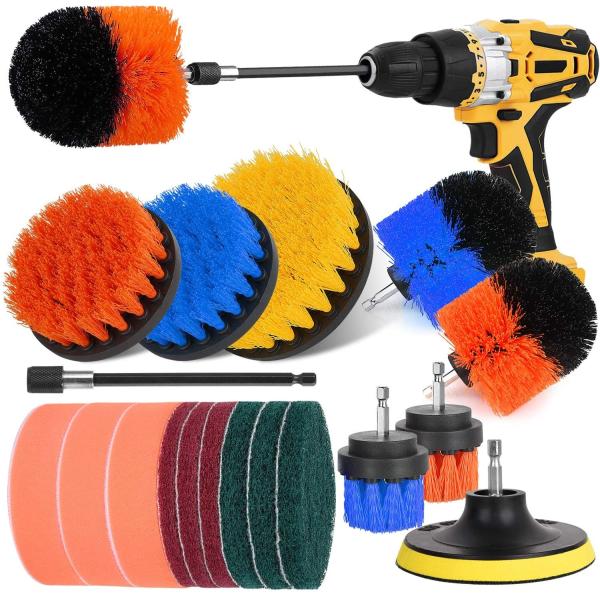 Buy Scrubber Drill Cleaning Brush Attachment Set Drill Cleaning Brush with Extend Long Attachment at wholesale prices