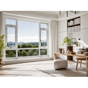 Dustproof Side Hung Aluminium Windows / Tempered Glass Casement Window