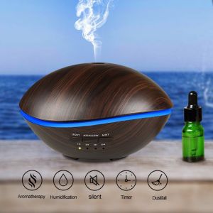 500ml Quiet Operation Wood Look Oil Diffuser For Bedroom