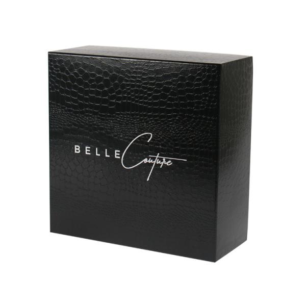 Luxury Hot Foil Custom Logo Rigid Cardboard Alligator Paper Apparel Gift Boxes With Lids Clothing Dress Packaging