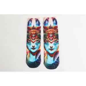 Sweat Absorbent Antislip Digital Print Socks Eco Friendly
