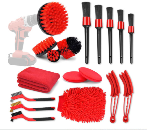 18 Pcs Car Cleaning Tools Kit with Car Detailing Brush Set,Auto Detailing Car