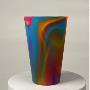 600ml Volume 100% Food Grade Mixed Solid Colors Unbreakable Silicone Drinking