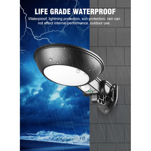 Water Resistance 500LM 5.5v 2.5w Solar Motion Sensor Wall Light FCC Certified