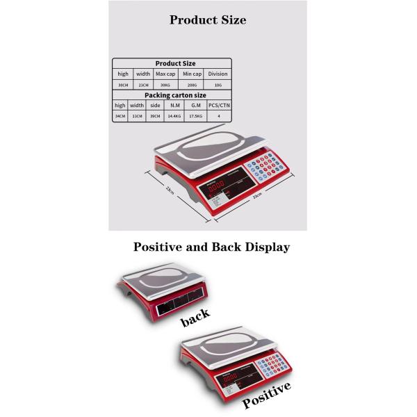 Stainless Steel Veidt Weighing ACS-JE21 Camry LED Display Smart Electronic Digital Counting Weight Balance Fruit Scale