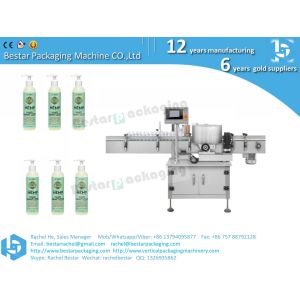 Hand washer bottle labeling, alcohol sanitizer bottle labeling machine