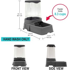 Stainless Steel Pet Food Bowls Raised Gravity Feed