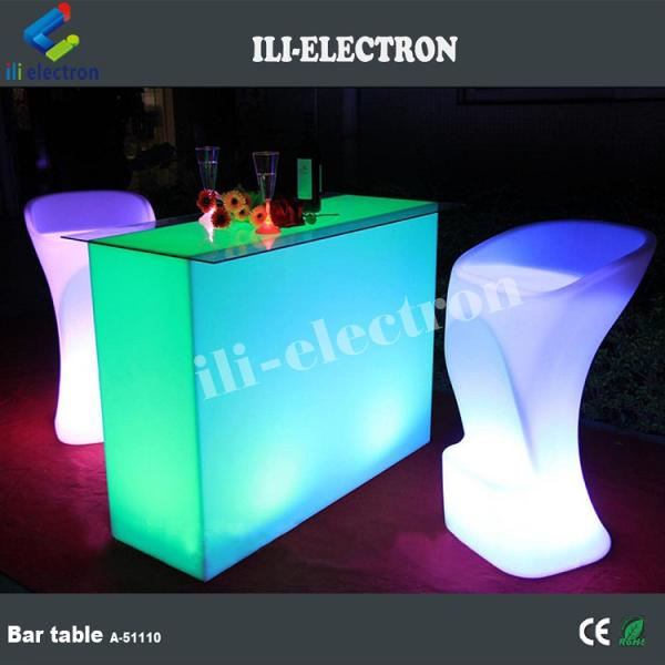 portable plastic Illuminated led Rectangle bar furniture