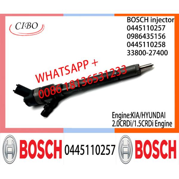 BOSCH injetor 0445110258 33800-27400 Common fuel Injector 0445110258 33800-27400 for KIA/HYUNDAI 2.0CRDi/1.5CRDi