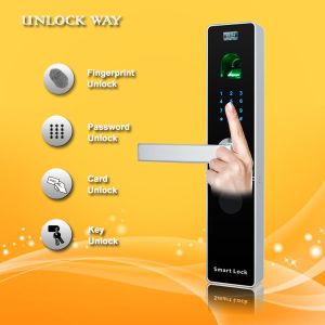 Quality High Quality Fingerprint Digital Password Door Lock with Emergency Power Interface for sale