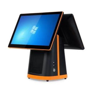 Windows10/Android11 15.6" POS System with 80mm Thermal Printer and 11.6" Second