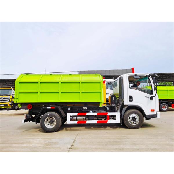 Customized Hook Lift Waste Compactor Truck 4x2 With 7CBM 9 CBM Garbage Boxes