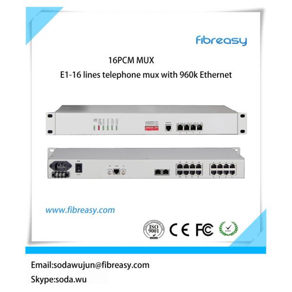 Buy High performance E1 pcm mux  16Voice and 4 port  Ethernet , 4  port data fiber optical Multiplexer with network managed at wholesale prices