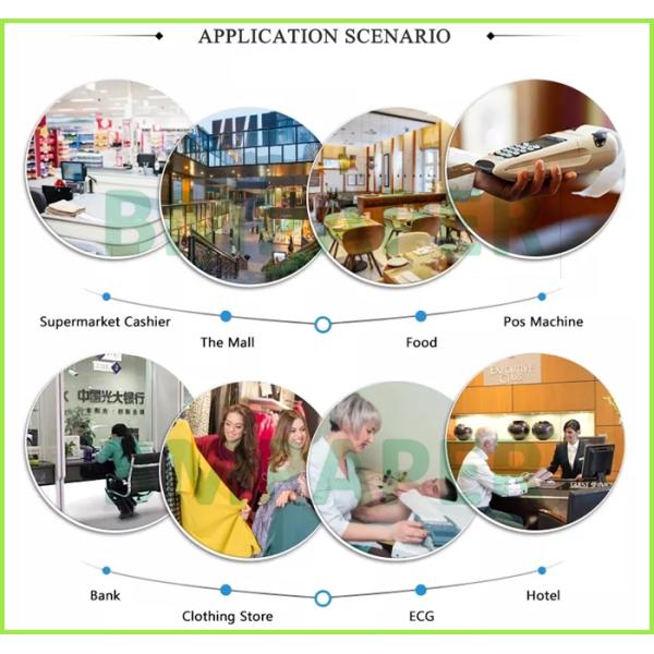 Jumbo Roll 55gsm POS Cashier Paper For Supermarket High Temperature Resistant