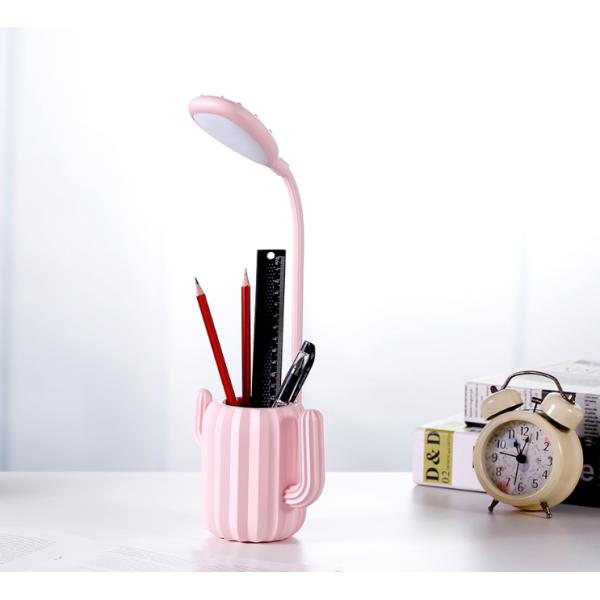 Cactus Pen Holder Table Lamp Portable LED 360 Degree Eye Protection Lamp