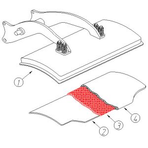 Metal Pad Laundry Equipment Parts For Body Bossom Press PN HH068 Stainess Steel