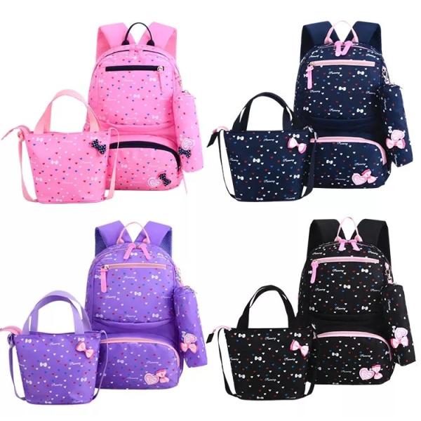 Backpacks For Girls School Cute Kids Backpack Bookbags Insulated Lunch Box Set Bag