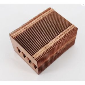 Brushed Nickel Computer Heat Sink , Aluminum Copper CPU Heatsink