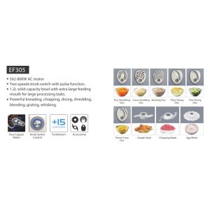 Indian BIS New Designed Multi-function Food Processor EF308 / BIS Food Processor