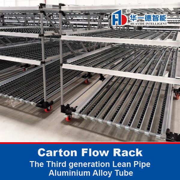 Buy Aluminum Alloy Lean Pipe Carton Flow Rack at wholesale prices