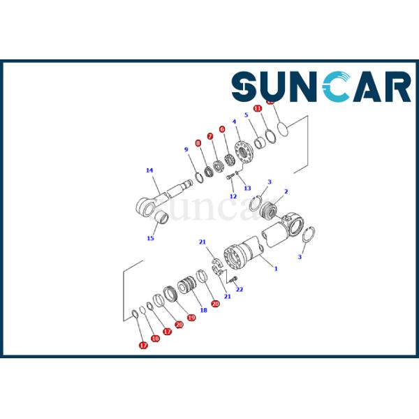 707-99-66210 Steering Cylinder Seal Kit Hydraulic Cylinder Repair Kit For Komatsu WA800-3E0