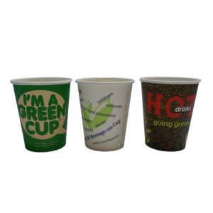 Quality Degradable 12 Oz Disposable Coffee Cups Aqueous Coating Custom Takeaway Paper Cups Home Use for sale