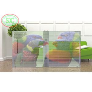 1R1G1B Transparent LED Drapery Display IP43 62500 Dots/Sqm 3 Year Warranty