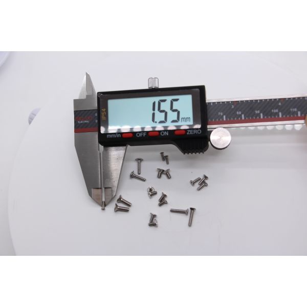 Ultra-Thin 1.5mm Galvanized Micro Screw with Slotted Flat End for Precision Electronics