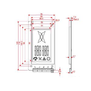 24V Lift Indicator Panel Segment LCD Display